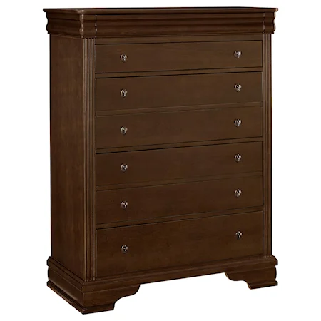 Louis Philippe Storage Chest - 5 Drawers